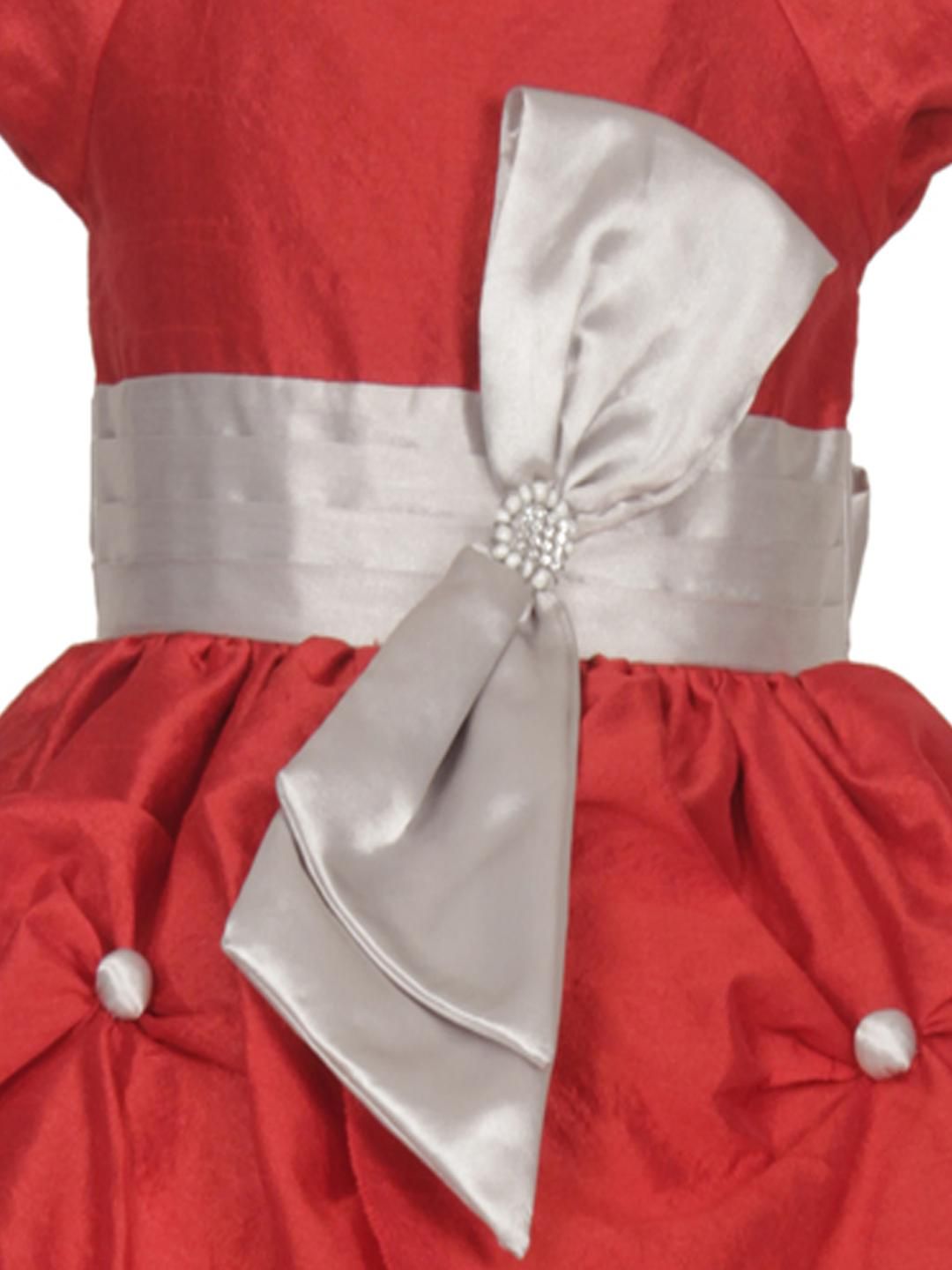 Shahina Fashion Girls Satin Fit & Flare Dress-picture-14