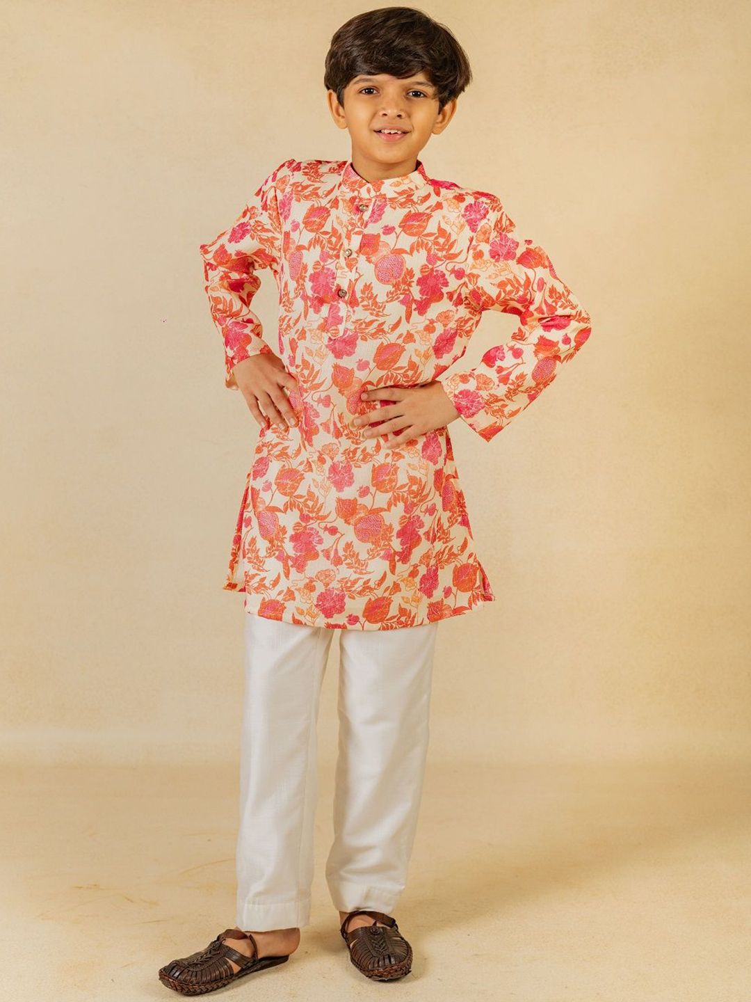 Jilmil Boys Floral Printed Kurta with Pyjama-picture-38