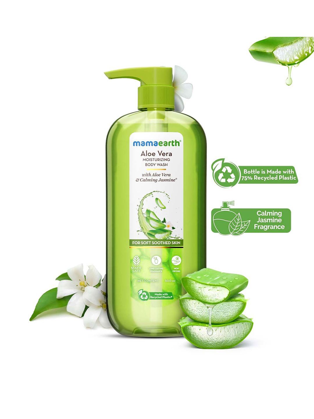 Mamaearth Aloe Vera Moisturizing Body Wash With Calming Jasmine - 500 ml