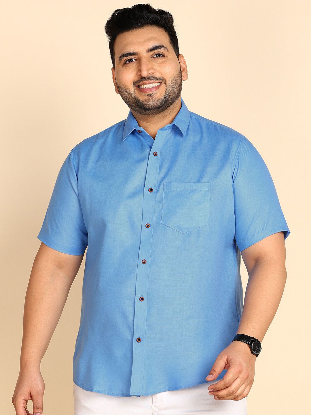 PRINTINDIA Men Classic Fit Solid Spread Collar Casual Shirt-picture-58