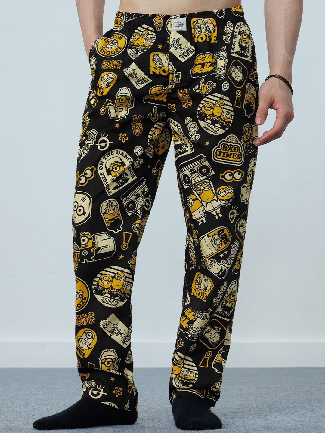 The Souled Store Men Printed Cotton Lounge Pants-picture-56