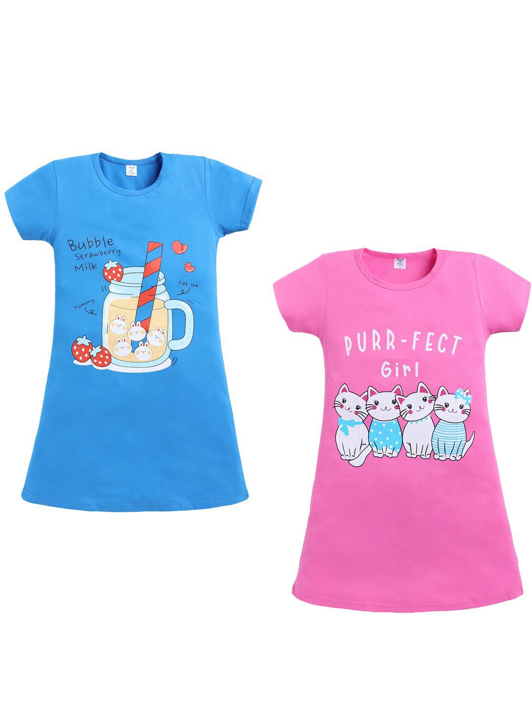 Todd N Teen Girls Printed Nightdress-image-39