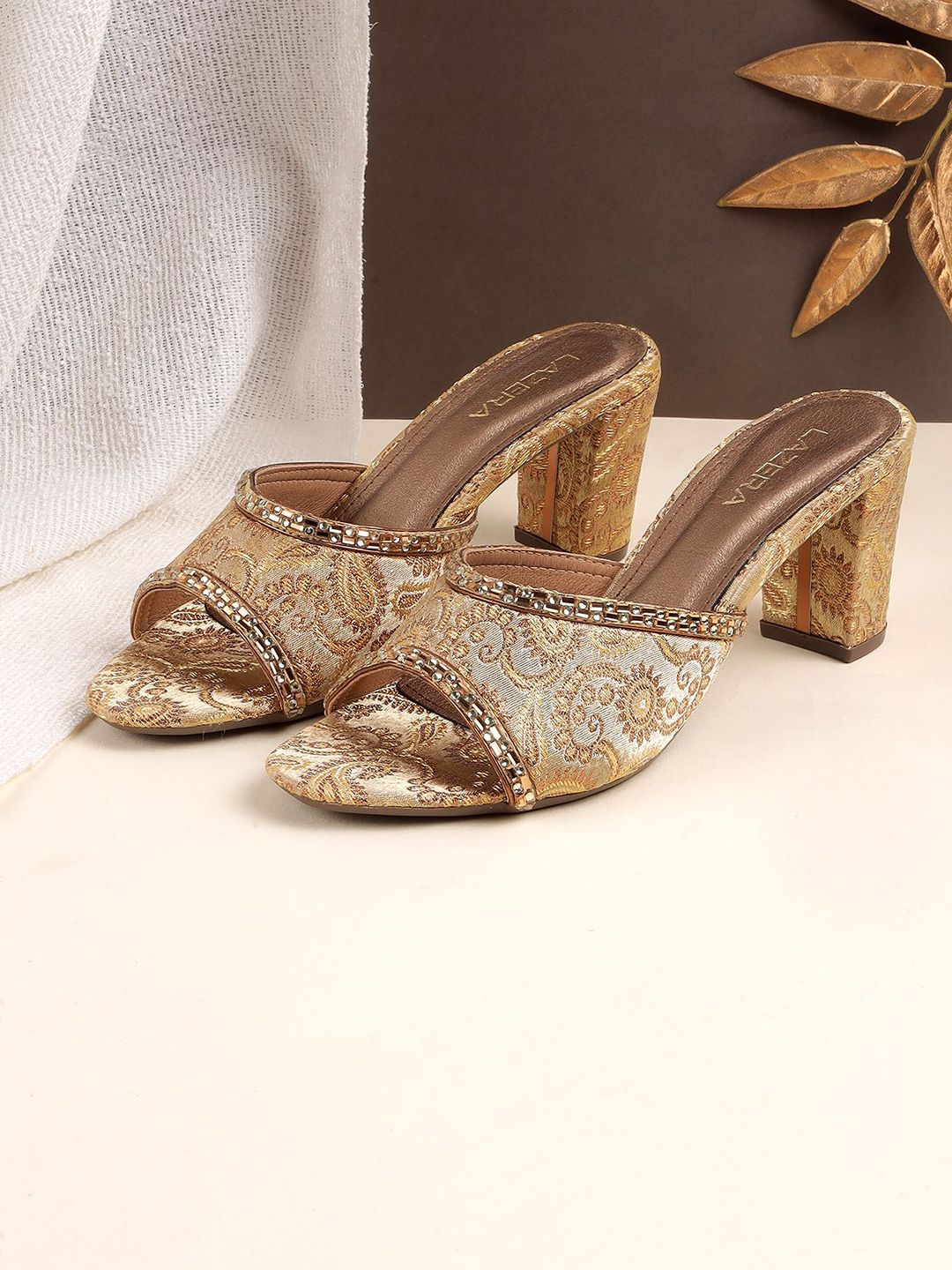 Lazera Embellished Ethnic Block Sandals-picture-25