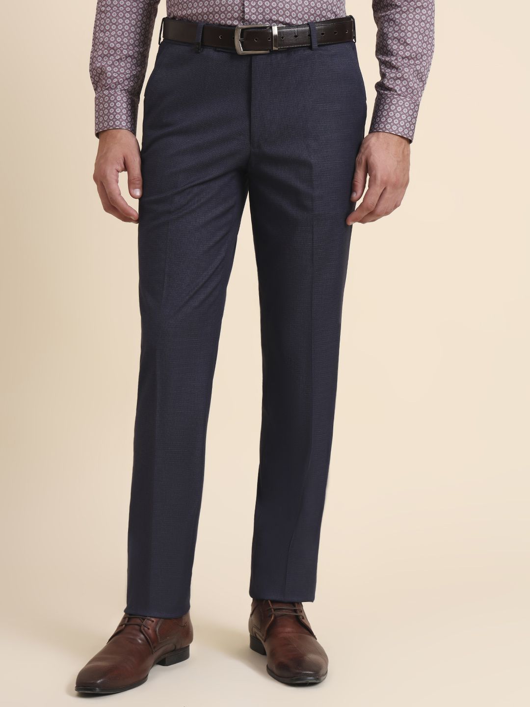 JB STUDIO Men Textured Slim Fit Formal Trouser-image-31
