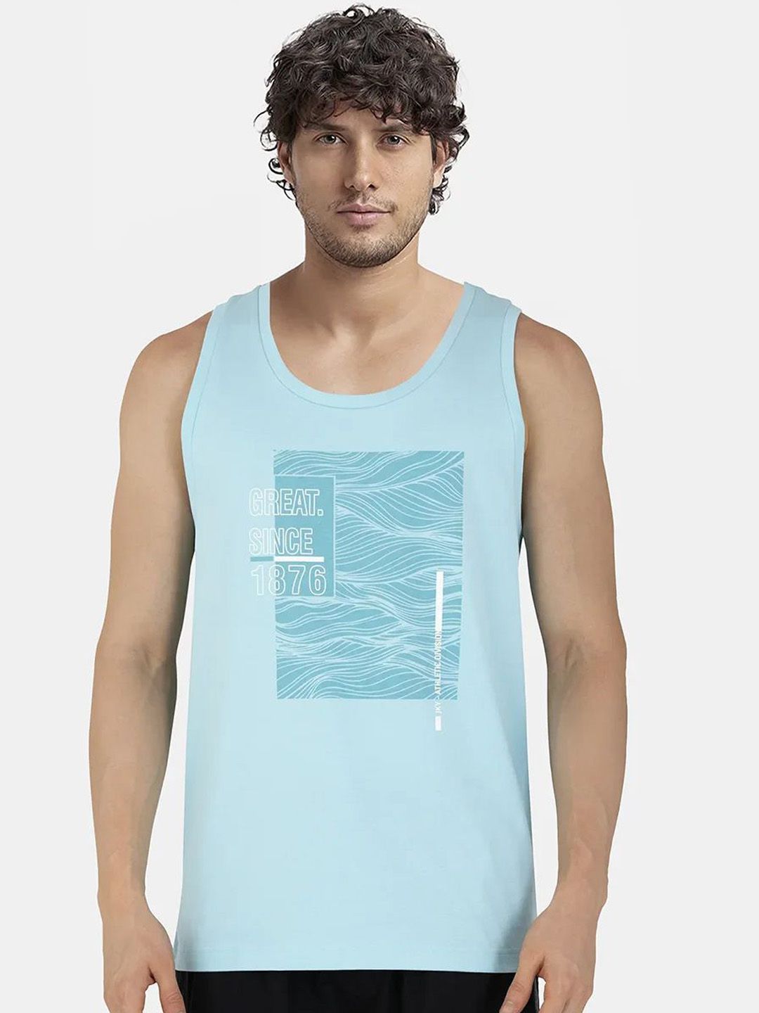 Jockey Super Combed Cotton Rich Graphic Printed Tank Top - 9928-picture-35