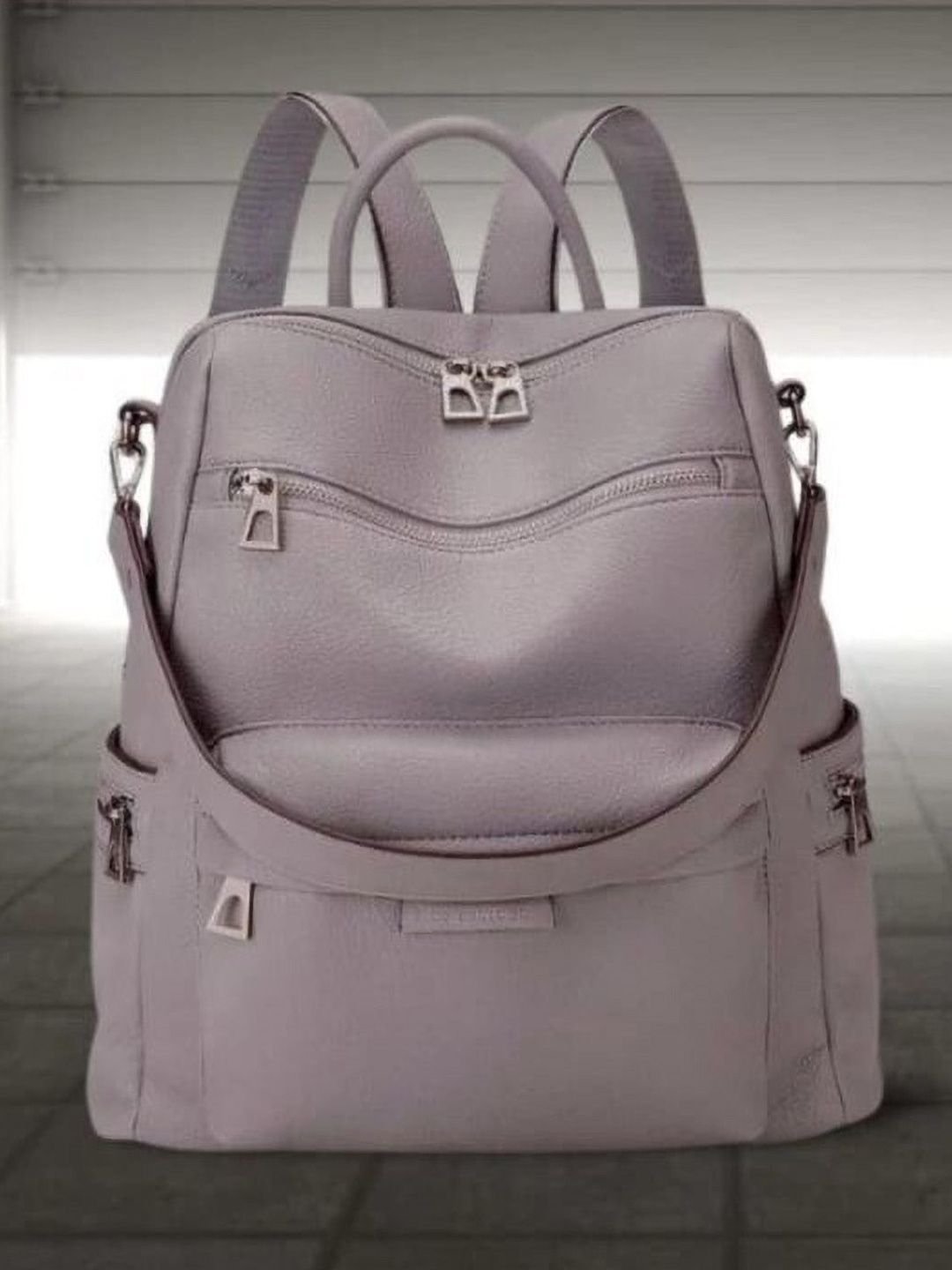 JAISOM Women Solid Small Regular Backpack-image-2