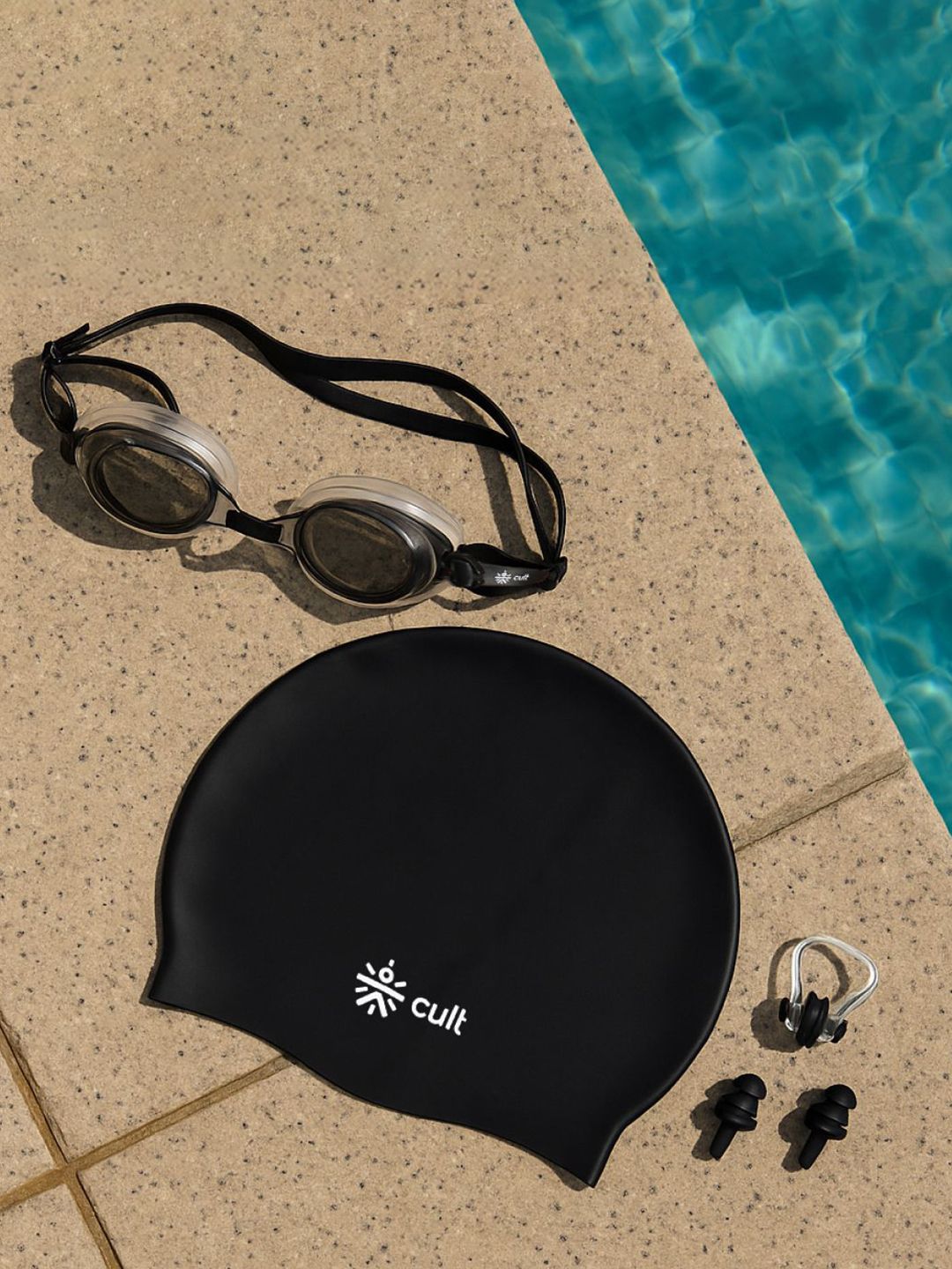 CULT 4-Pcs Swimwear Accessories Goggles With Ear & Nose Plug-picture-55