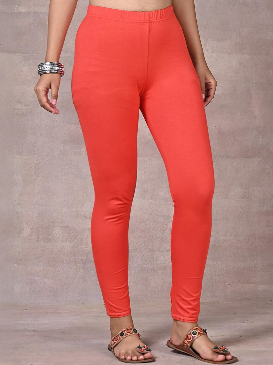 Lakshita Women Orange Leggings-picture-30