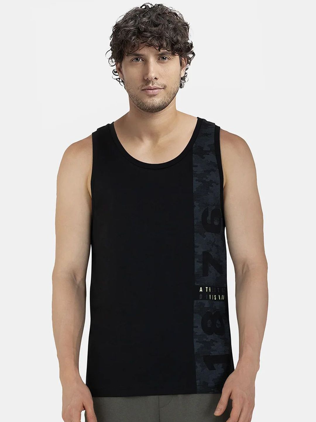 Jockey Super Combed Cotton Rich Graphic Printed Tank Top - 9928-picture-44