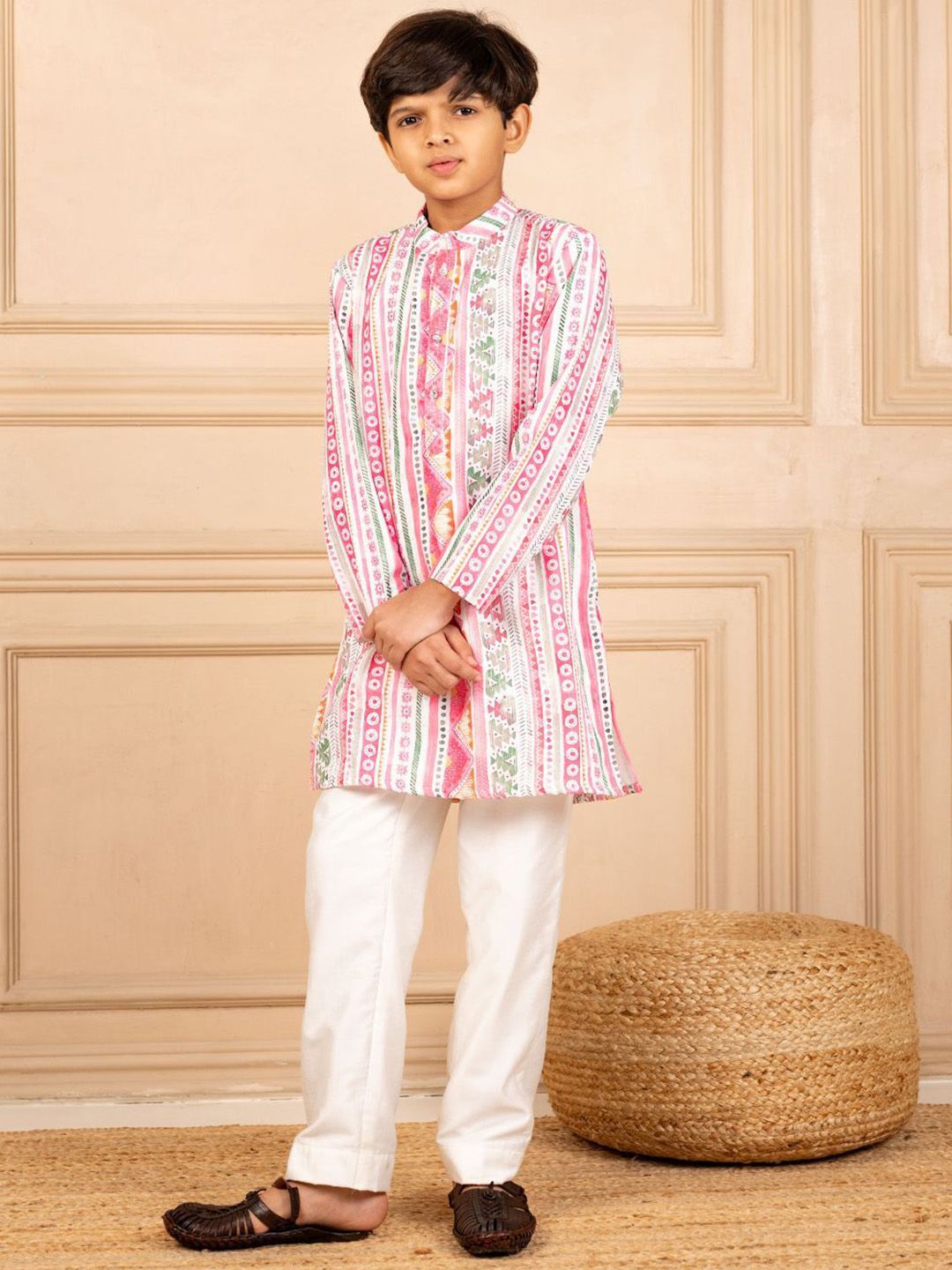 Jilmil Boys Printed Regular Kurta with Trousers-picture-48