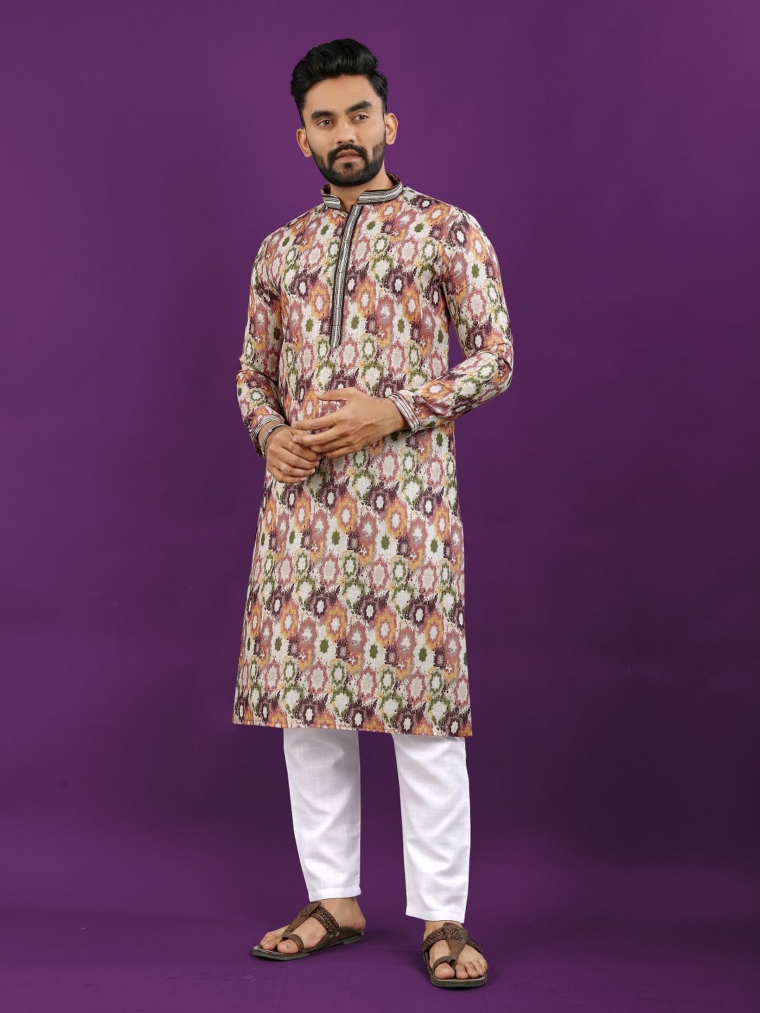 WELL TEX Men Abstract Printed Kurta-picture-37
