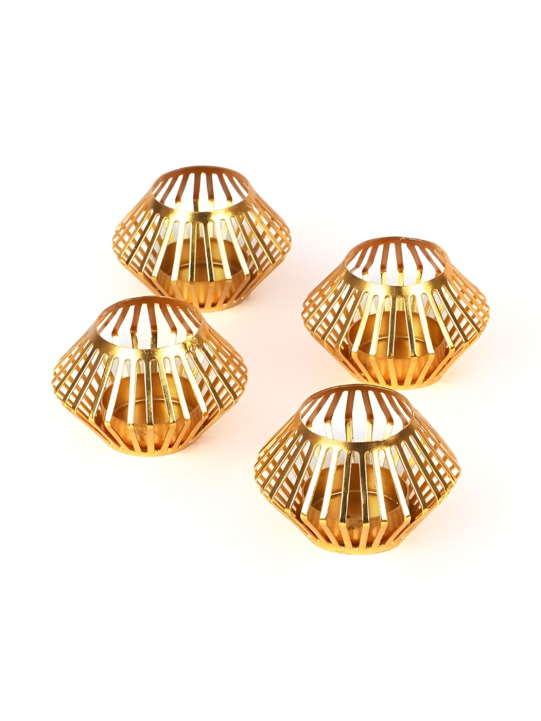 Amaya Decors Gold-Toned Set of 4 Candle Holder-picture-24