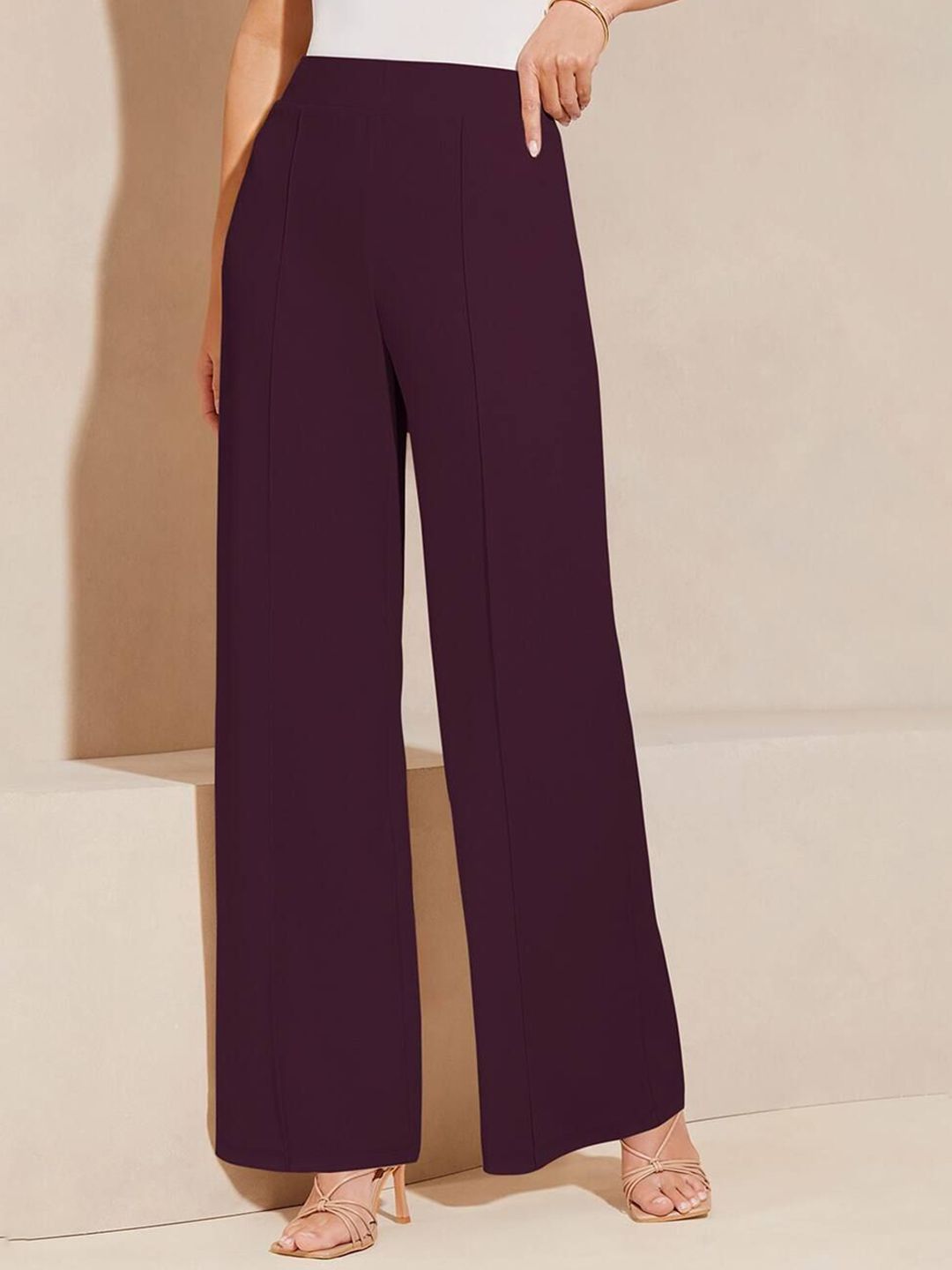 SWADESI STUFF Women Solid Mid-Rise Relaxed Regular Fit Trousers-picture-41