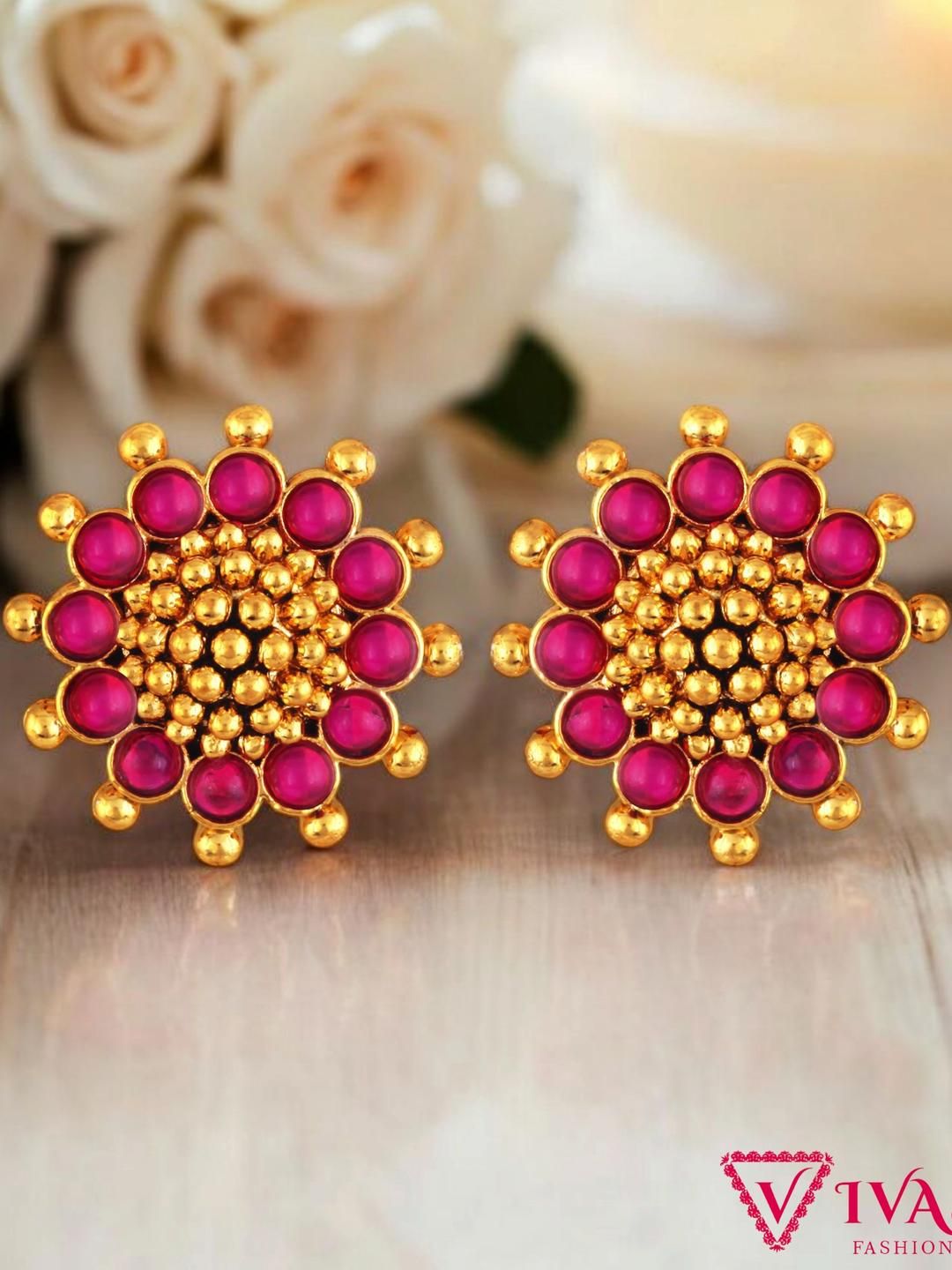 VIVASTRI Gold-Toned Alloy Earrings-picture-55