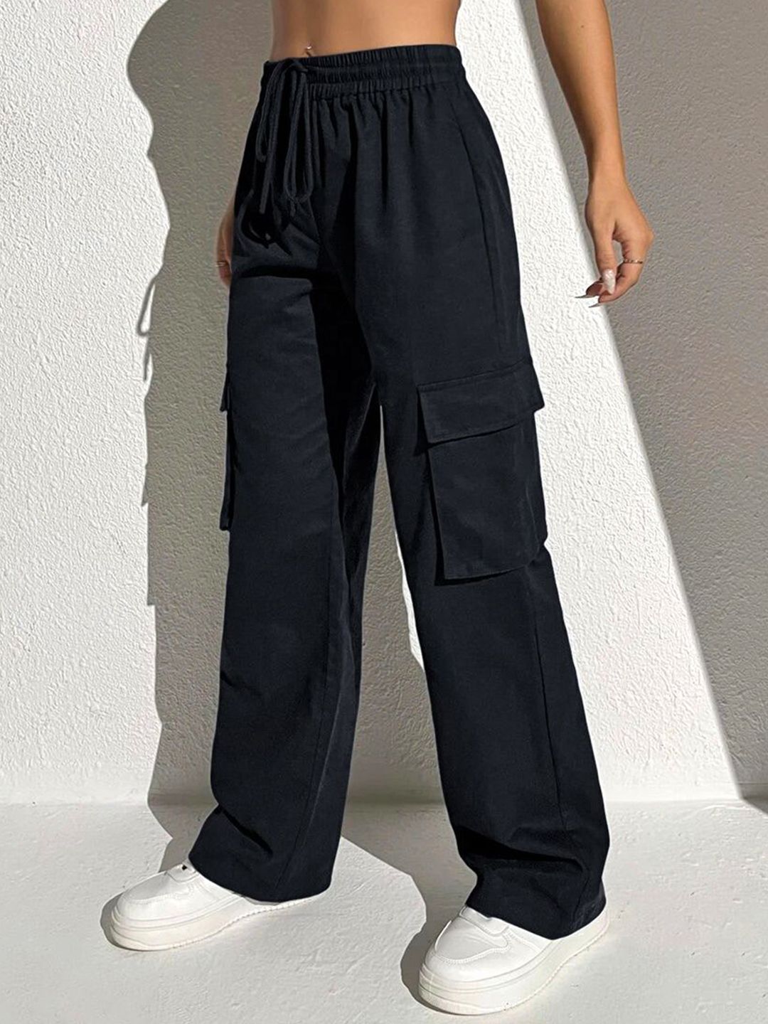 Stylecast X Slyck Women Straight Fit High-Rise Cotton Cargos-image-37