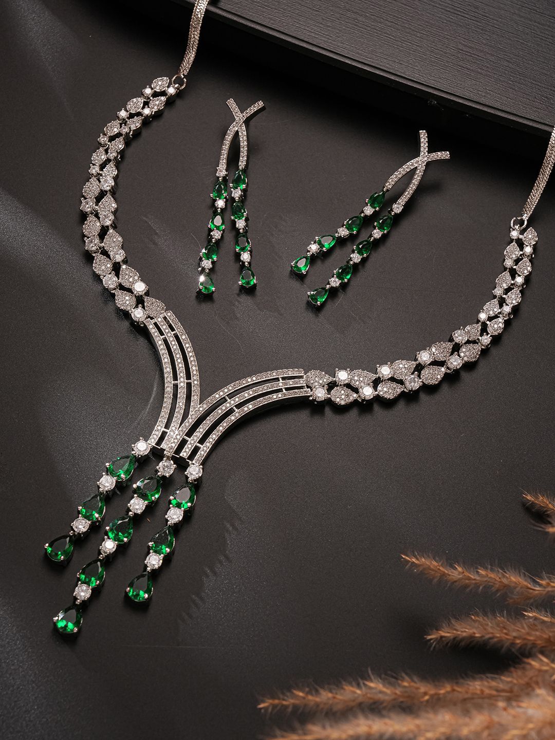 Saraf RS Jewellery American Diamond -Studded Jewellery Set-picture-38