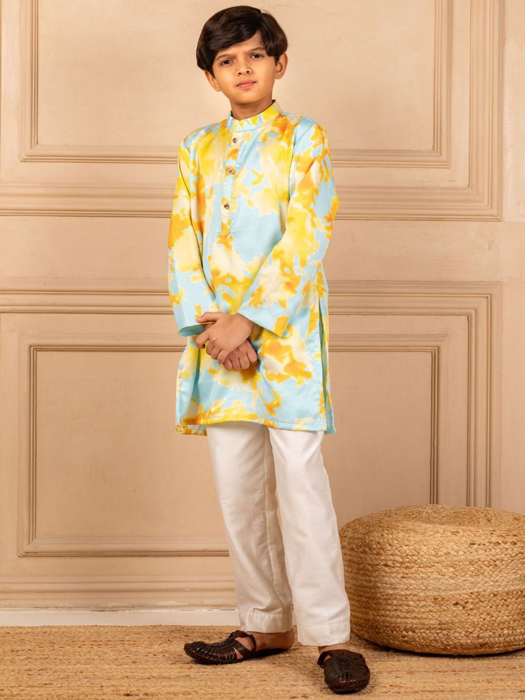 Jilmil Boys Floral Printed Kurta with Pyjama-picture-51