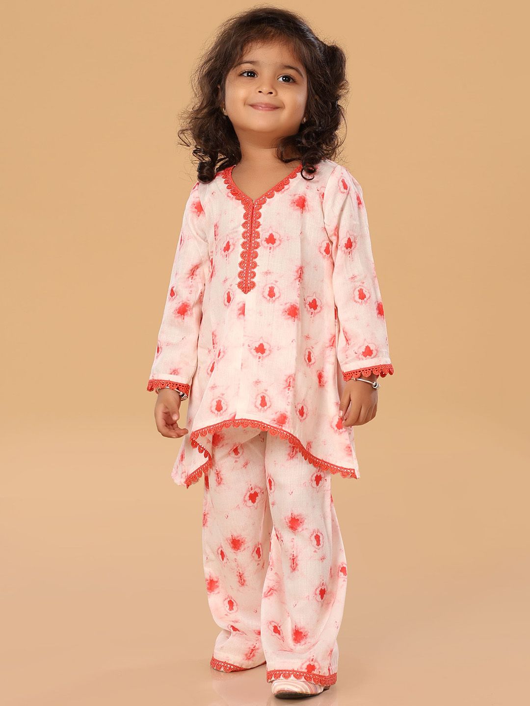 The Mini Trunk Girls Floral Printed Kurta with Palazzo-picture-31