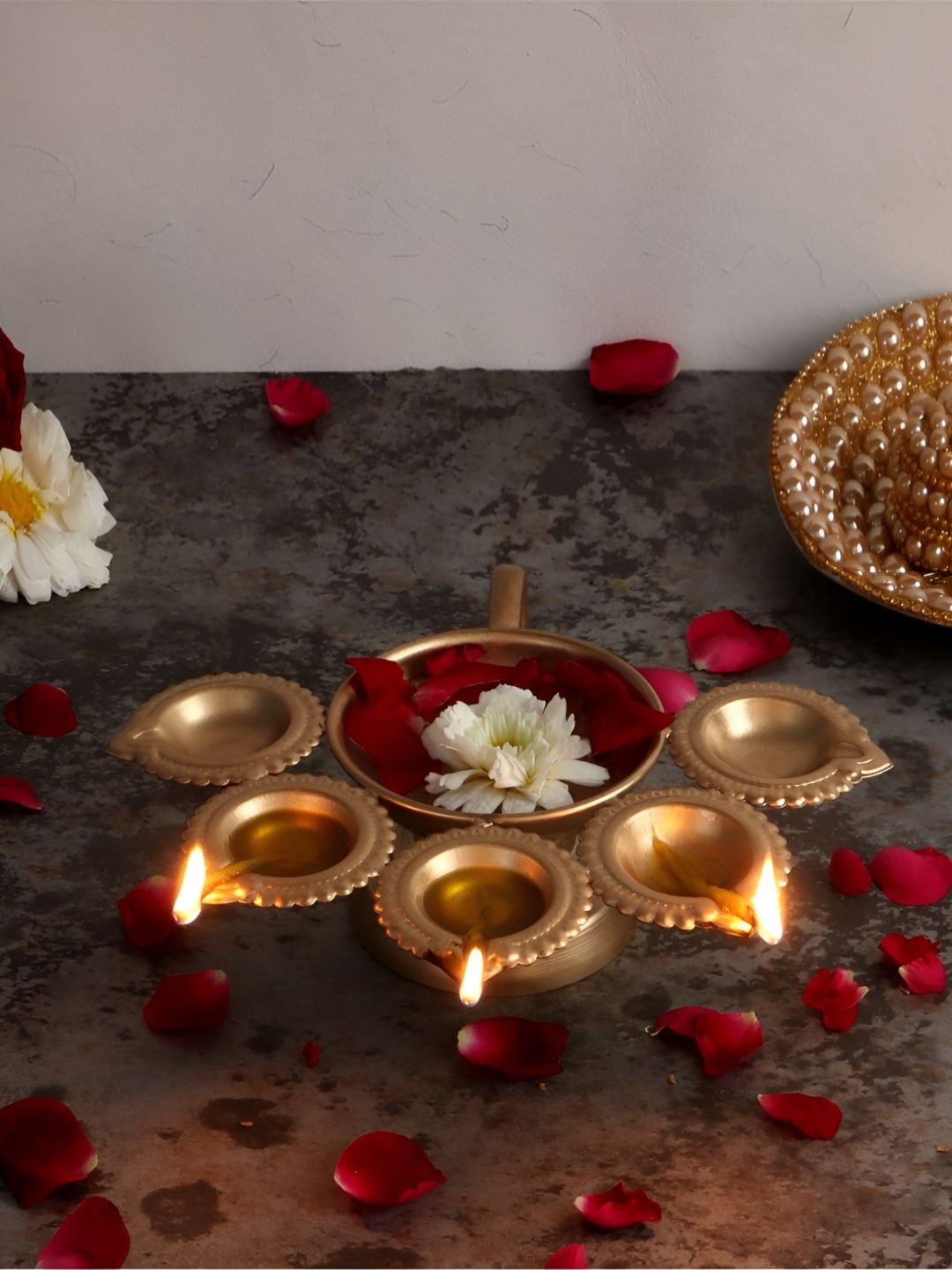 Amaya Decors Gold-Toned Candle Holder-picture-25