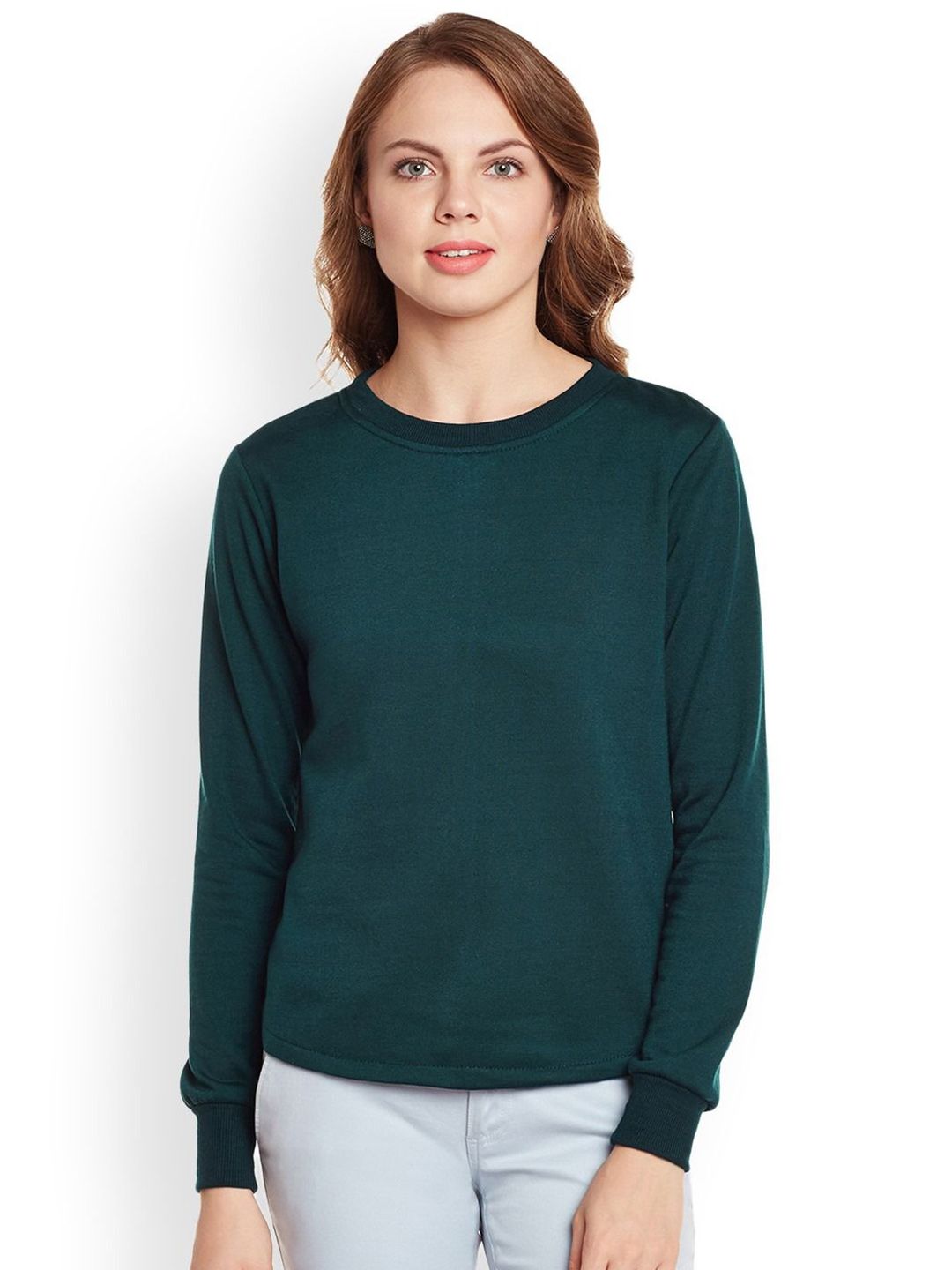 The Roadster Lifestyle Co Women Round Neck Full Sleeve Knitted Sweatshirt-picture-15