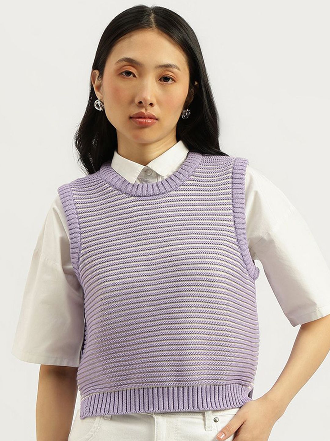 United Colors of Benetton Women Striped Sweater Vest-picture-39