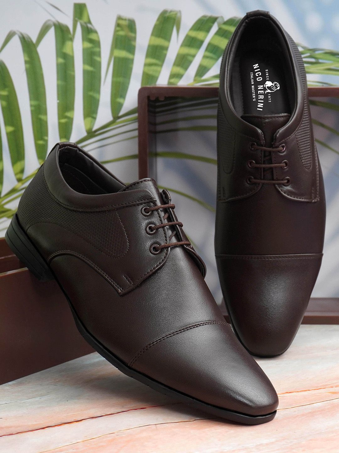 NICO NERINI Men Round Toe Formal Derbys-picture-39