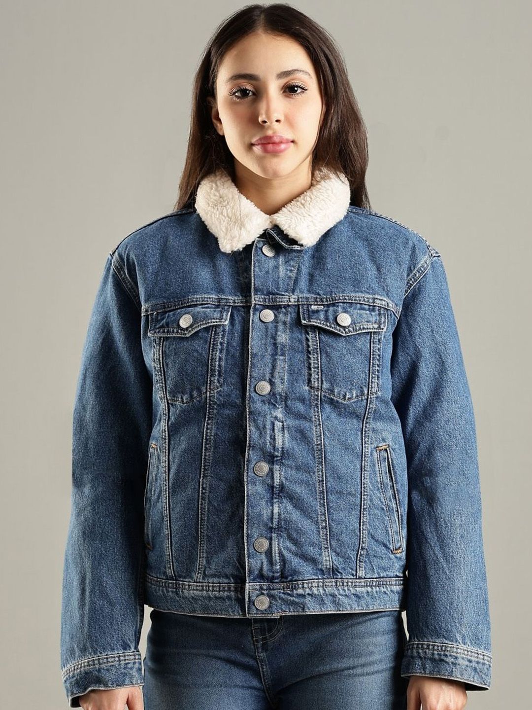 Tommy Hilfiger Spread Collar Denim Jacket-image-25