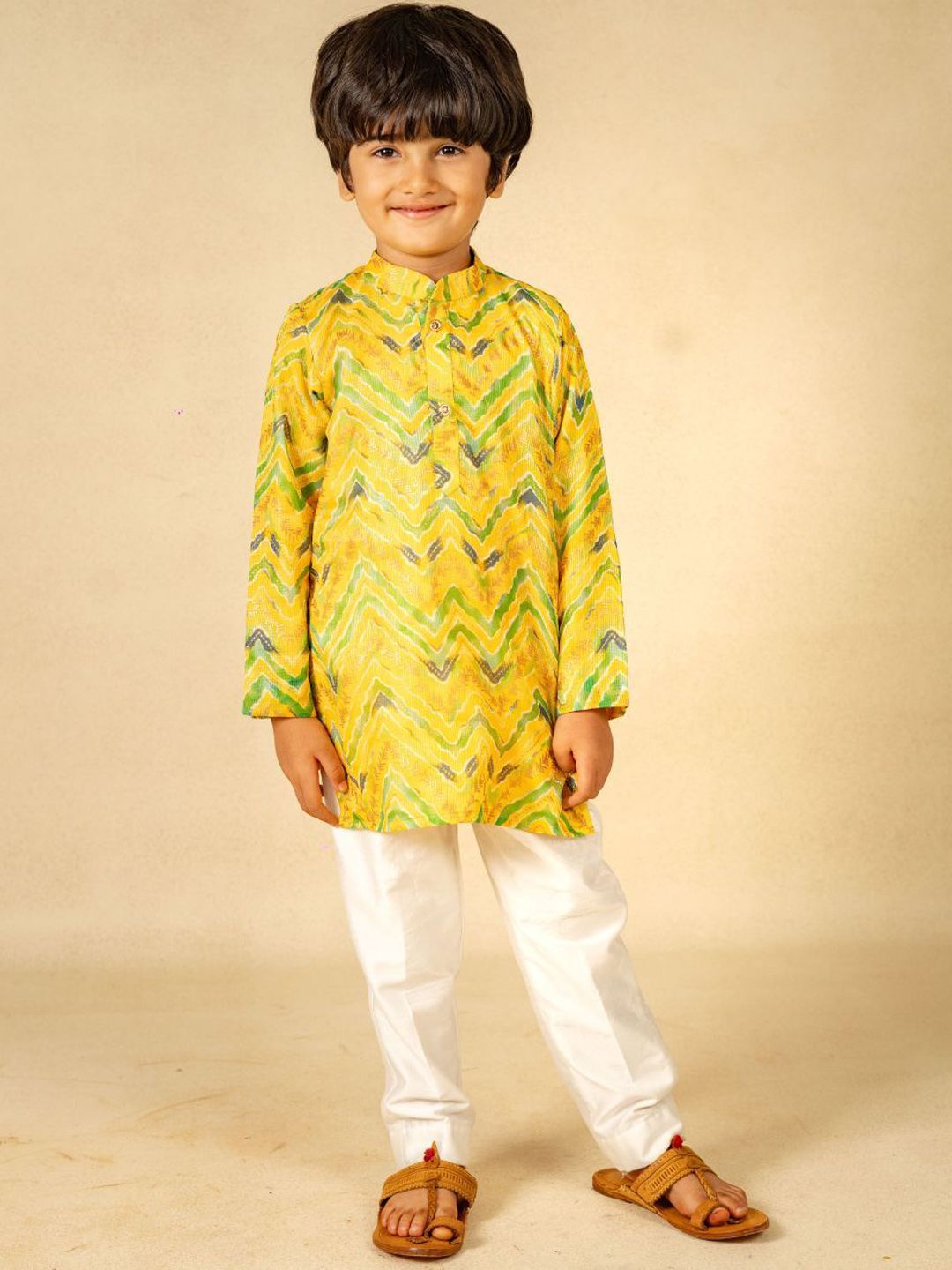 Jilmil Boys Chevron Printed Kurta with Pyjama-picture-33