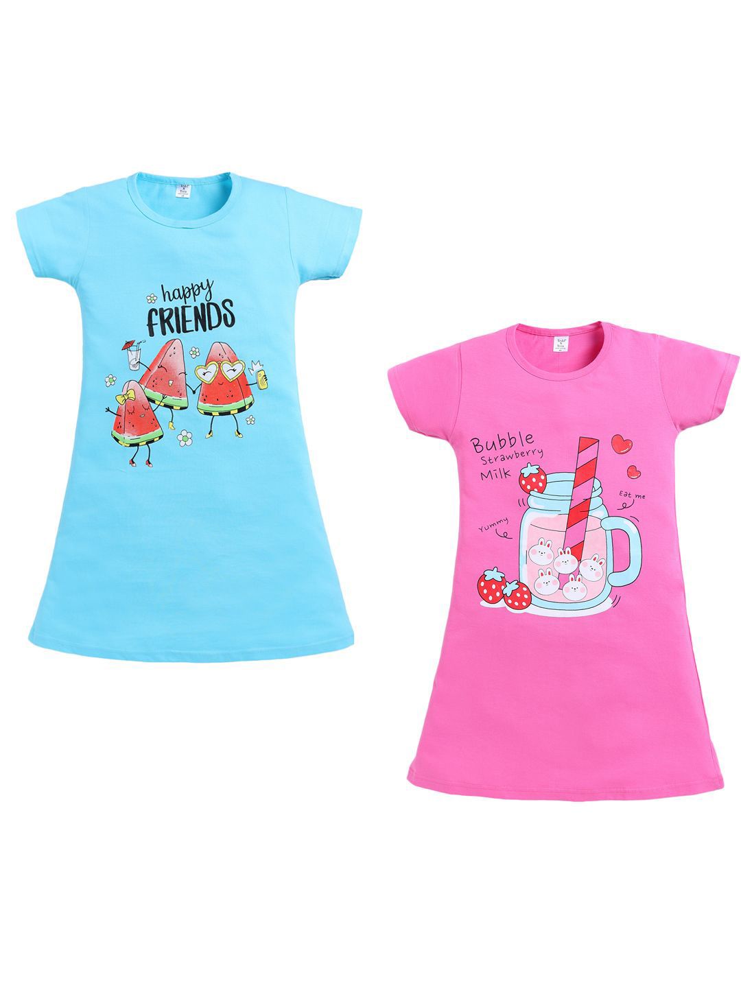 Todd N Teen Girls Printed Nightdress-image-6