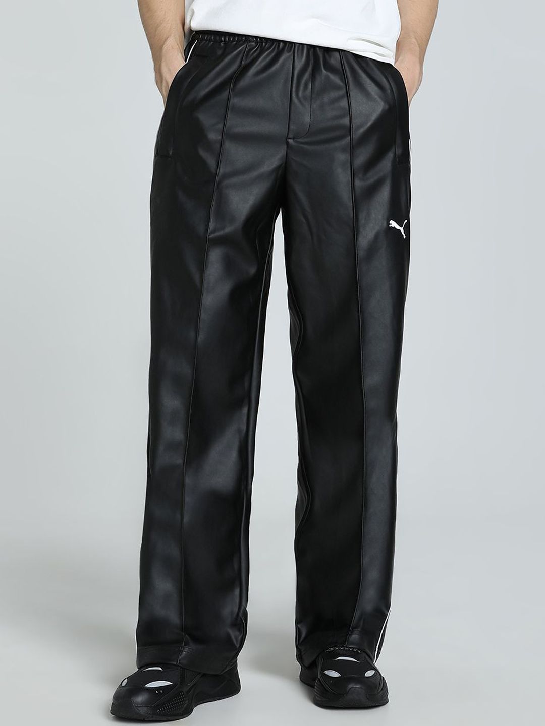 Puma T7 Pleather Oversized Track Pants-picture-32