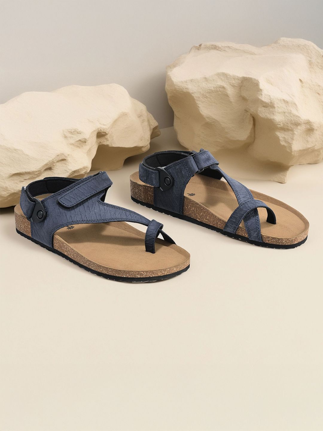 Woodland Men Leather Comfort Sandals-picture-39