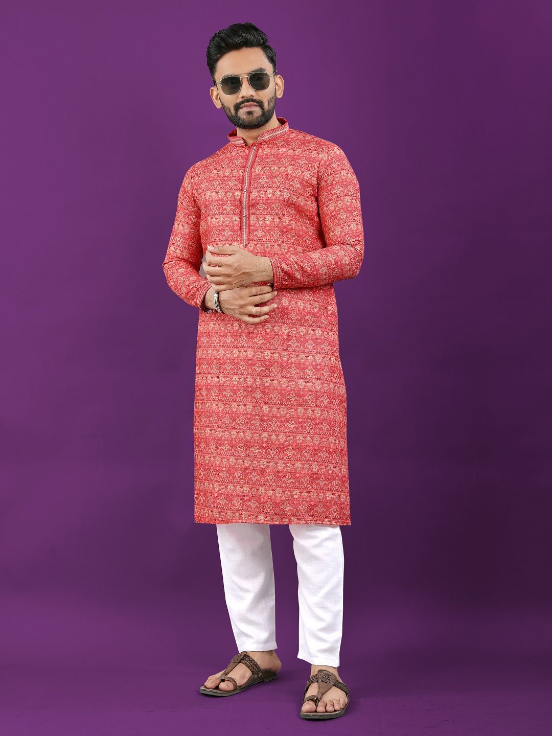 WELL TEX Men Men Abstract Printed Kurta-picture-10