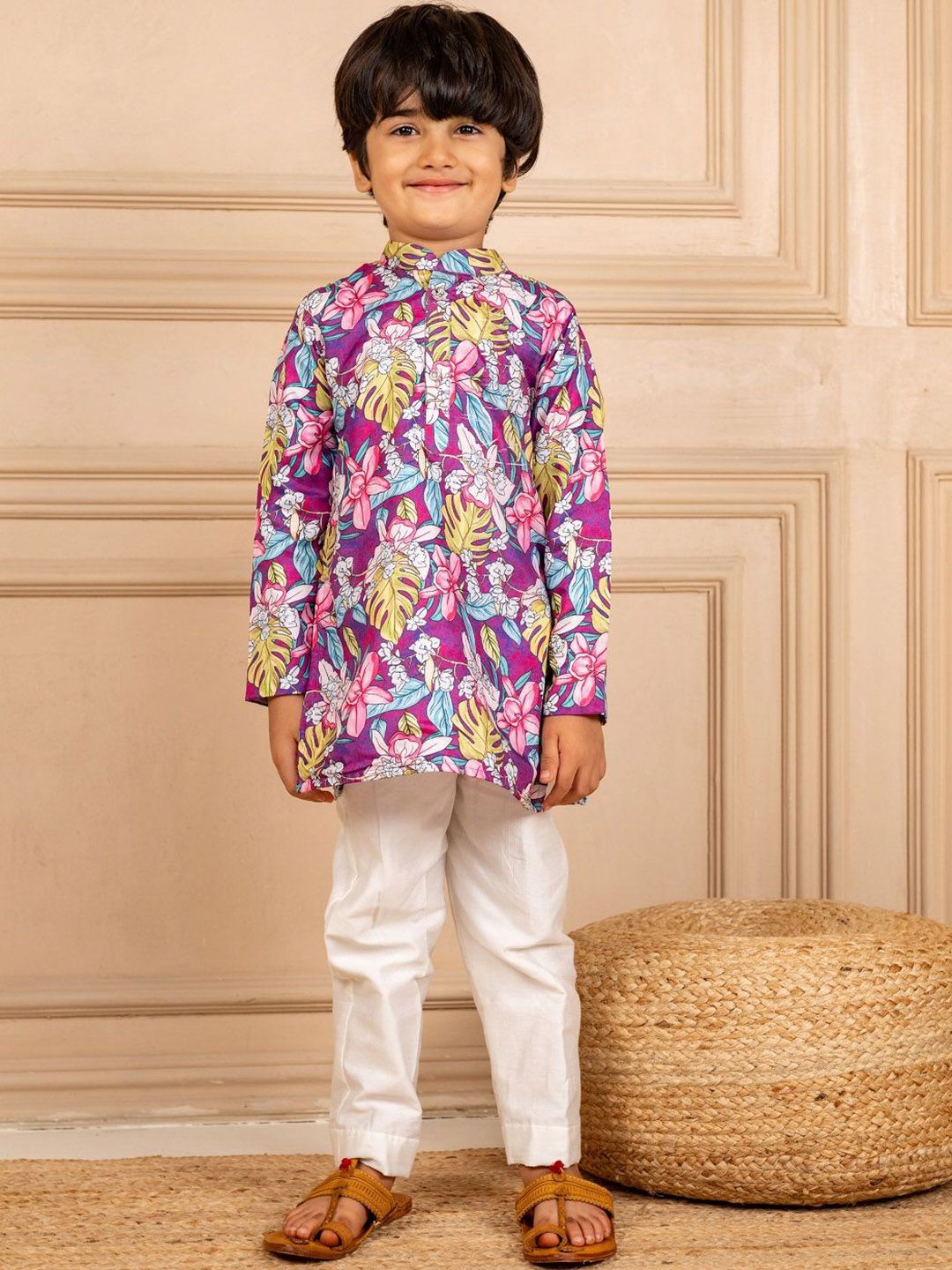 Jilmil Boys Floral Printed Kurta with Pyjama-picture-37