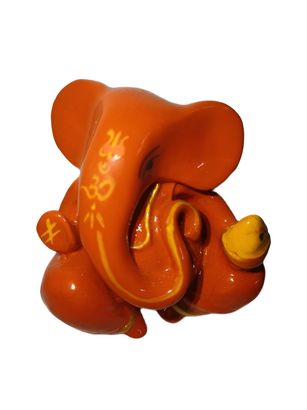 Rare Planet Red & Yellow Lord Ganesh Religious Idol Showpiece-image-37