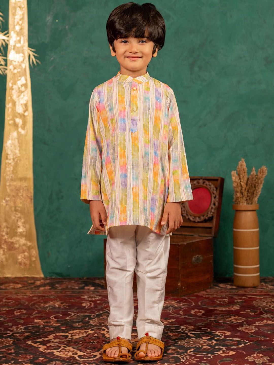 Jilmil Boys Striped Kurta with Pyjama-picture-52