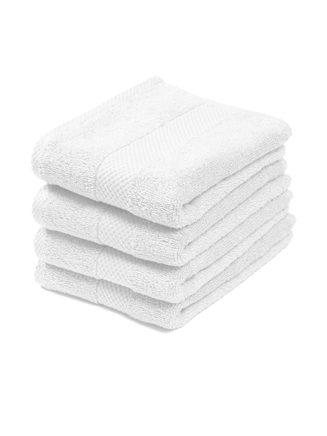 Earthy Fables Premium Hand Towels - White 100% Combed Cotton-image-2