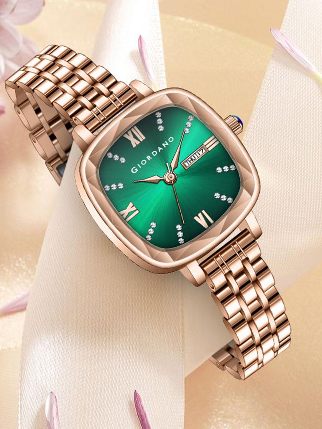 GIORDANO Women Stainless Steel Bracelet Style Straps Analogue Watch GZ-60097-33-picture-23