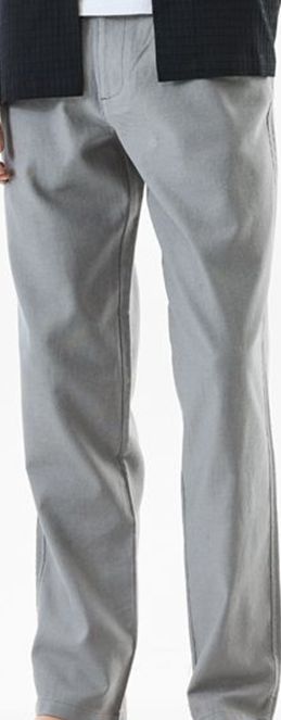 Snitch Men Relaxed Solid Straight Fit Chinos Trousers