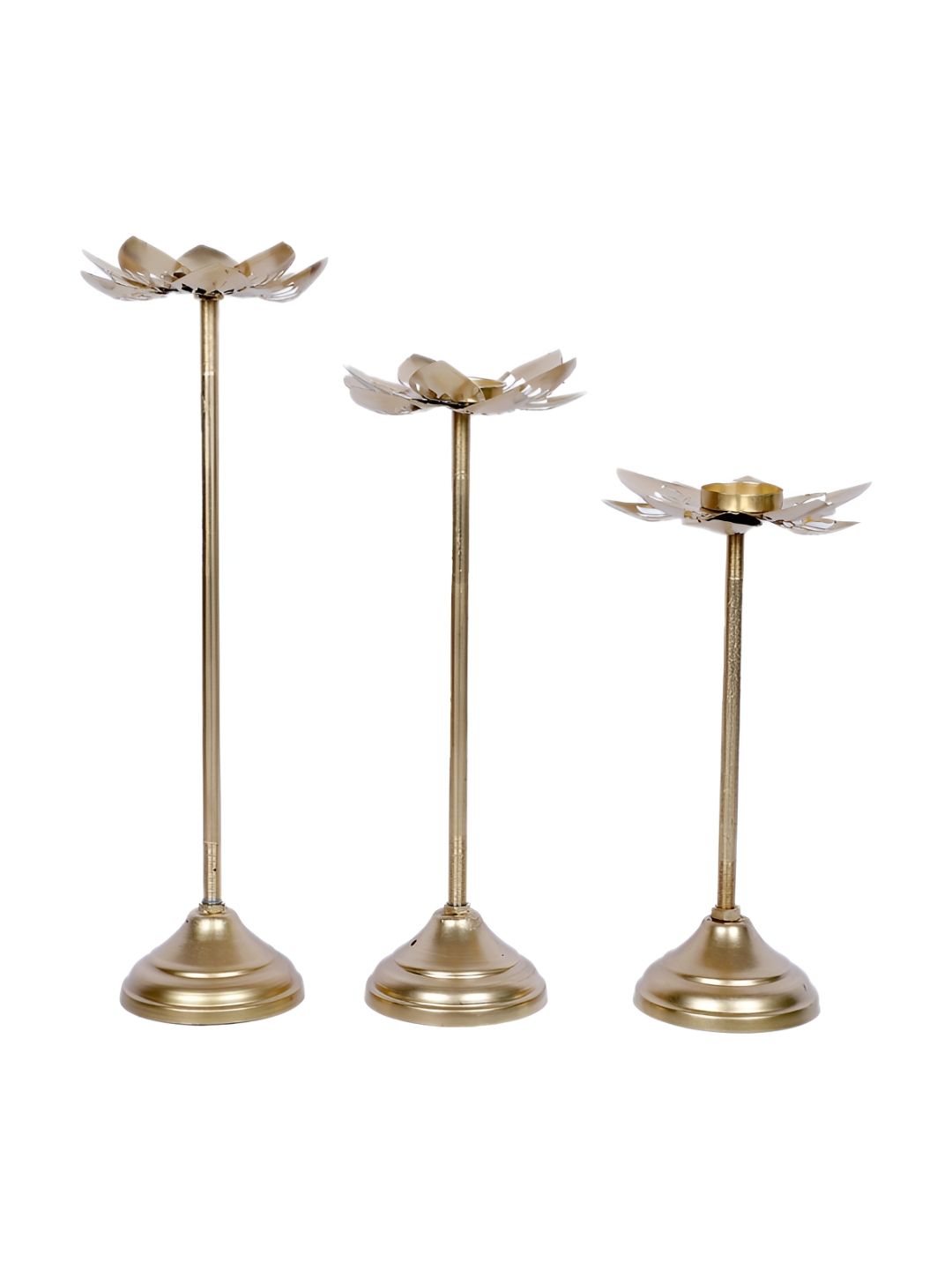 Amaya Decors Gold-Toned 3 Pieces Candle Holder-picture-23