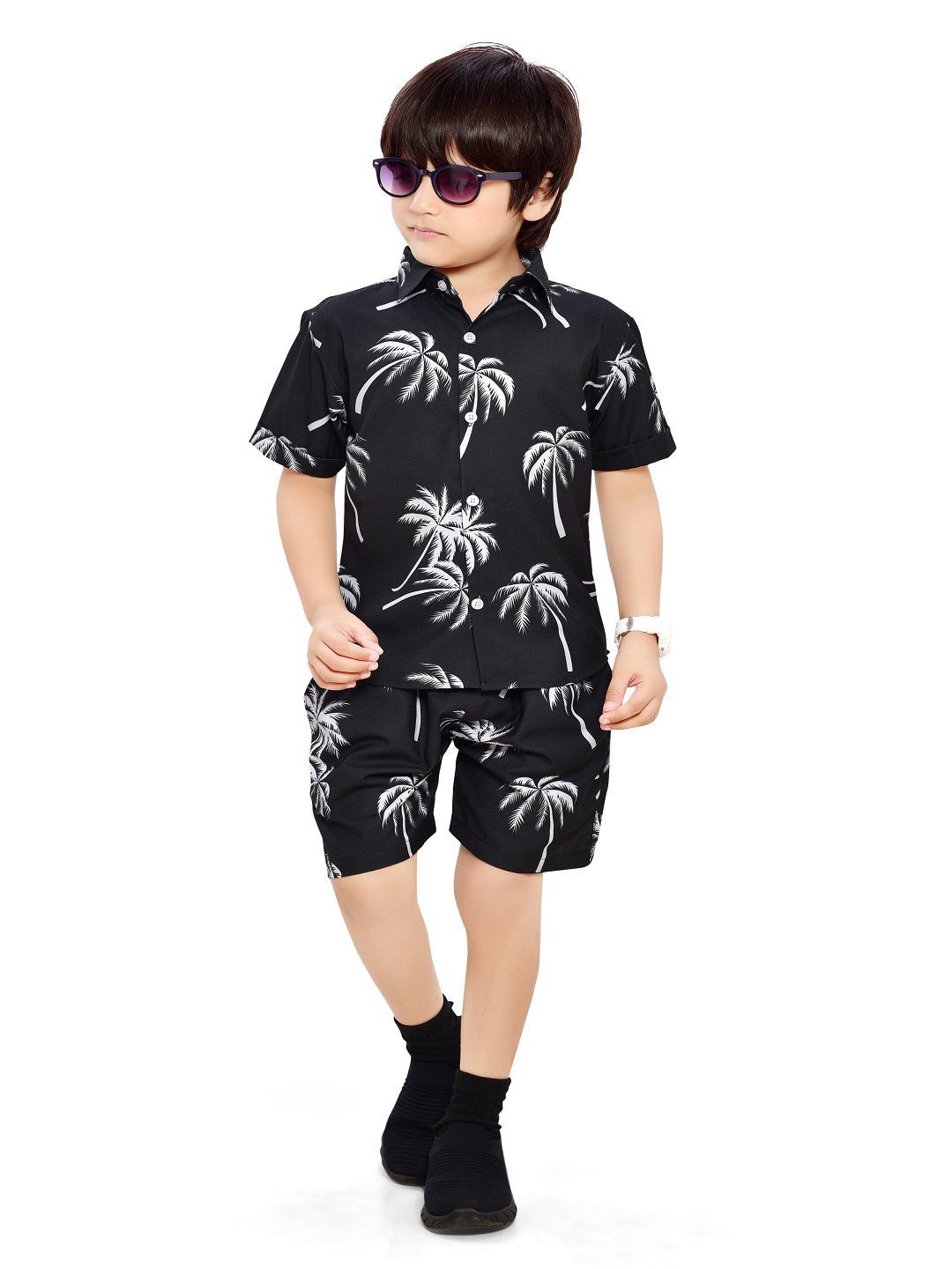 BAESD Boys Printed Shirt with Shorts-picture-12