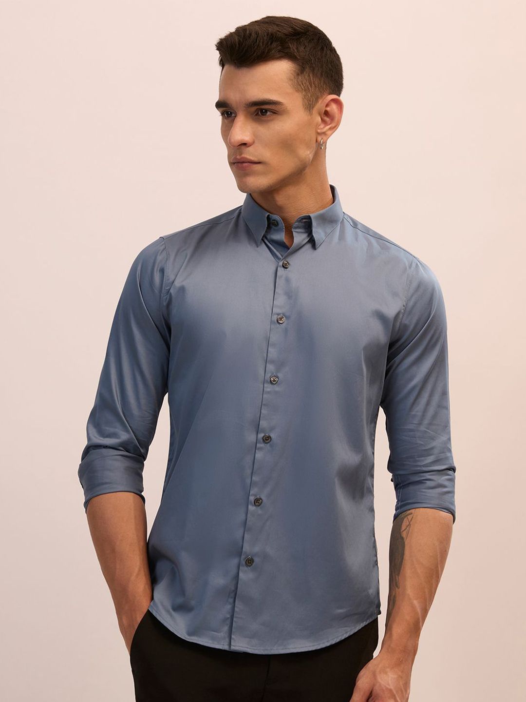 Espanshe Slim Fit Pure Cotton Casual Shirt-picture-14