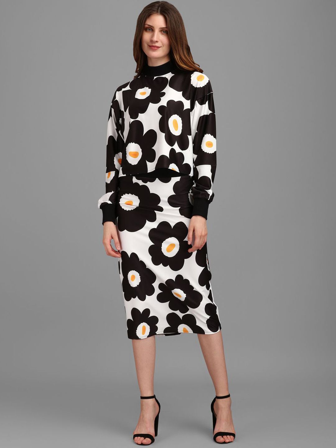 MILOST Printed Oversized Top With Skirts Co-Ords-picture-34