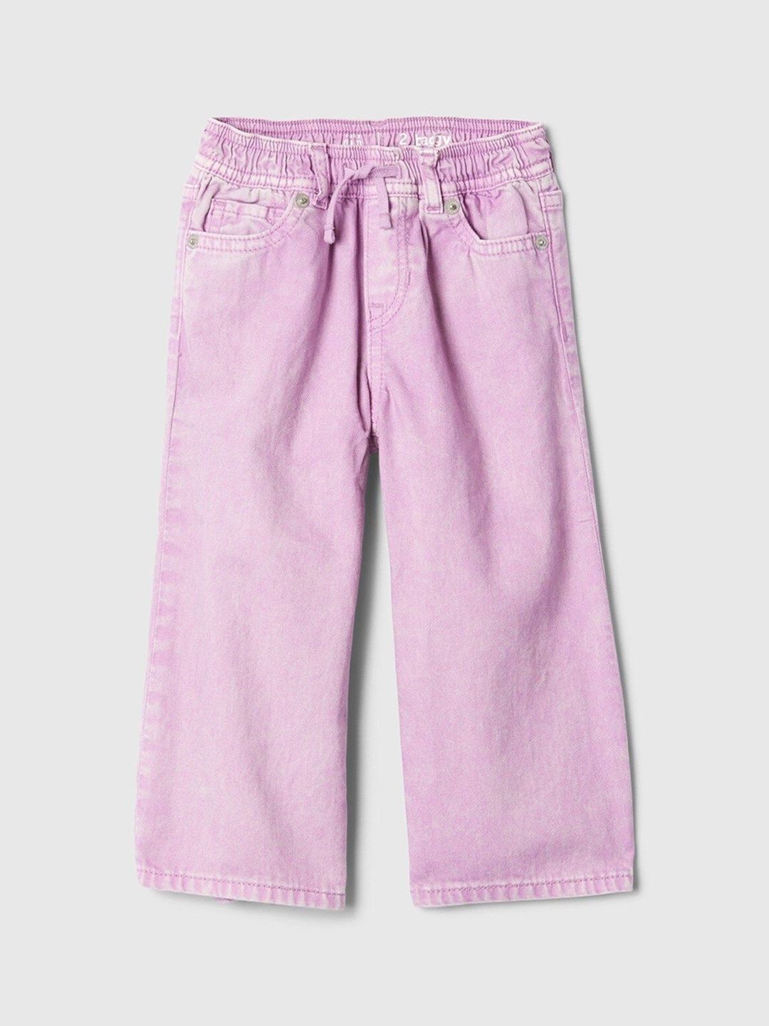 GAP Girls Lightly Washed Pure Cotton Baggy Fit Jeans