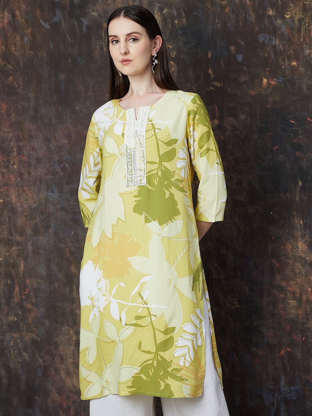 Melange by Lifestyle Women Floral Printed Straight Kurta-picture-28