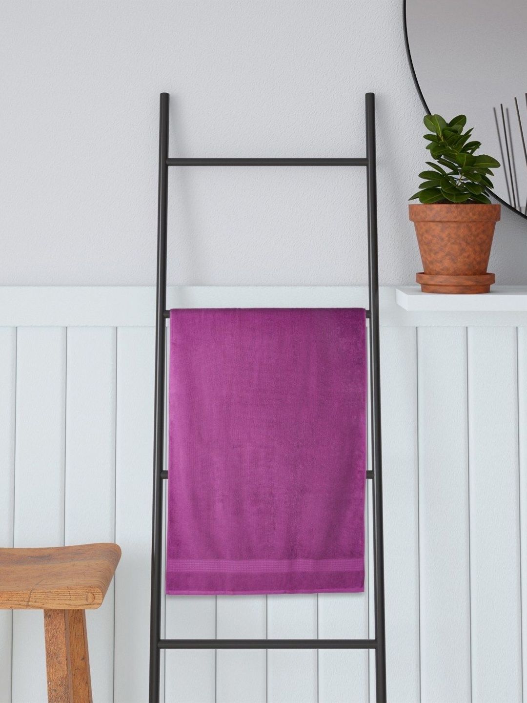 Portico Hexa Plus Purple Cotton 470 GSM Bath Towel-image-34