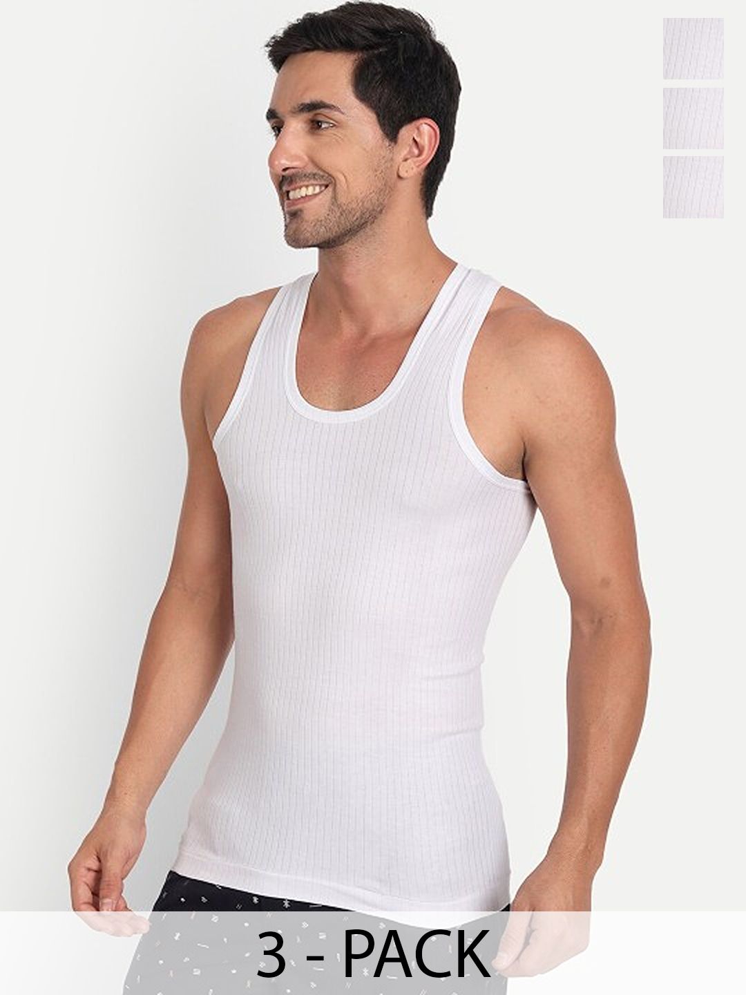 CAVENDERS Pack Of 3 Pure Cotton Scoop Neck Gym Vests C11=-SWIFT----==3- ---85-picture-26