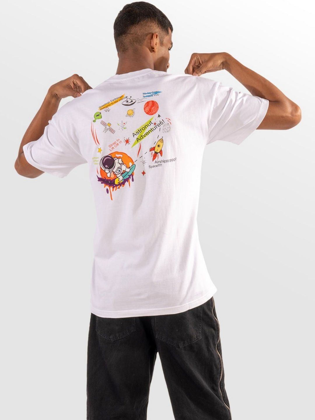 Eszett Men Graphic Printed Round Neck Cotton Oversized T-shirt-picture-31