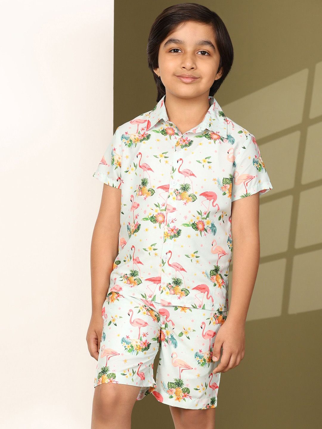 Enciger Boys Printed Short Sleeves Shirt With Shorts-picture-20