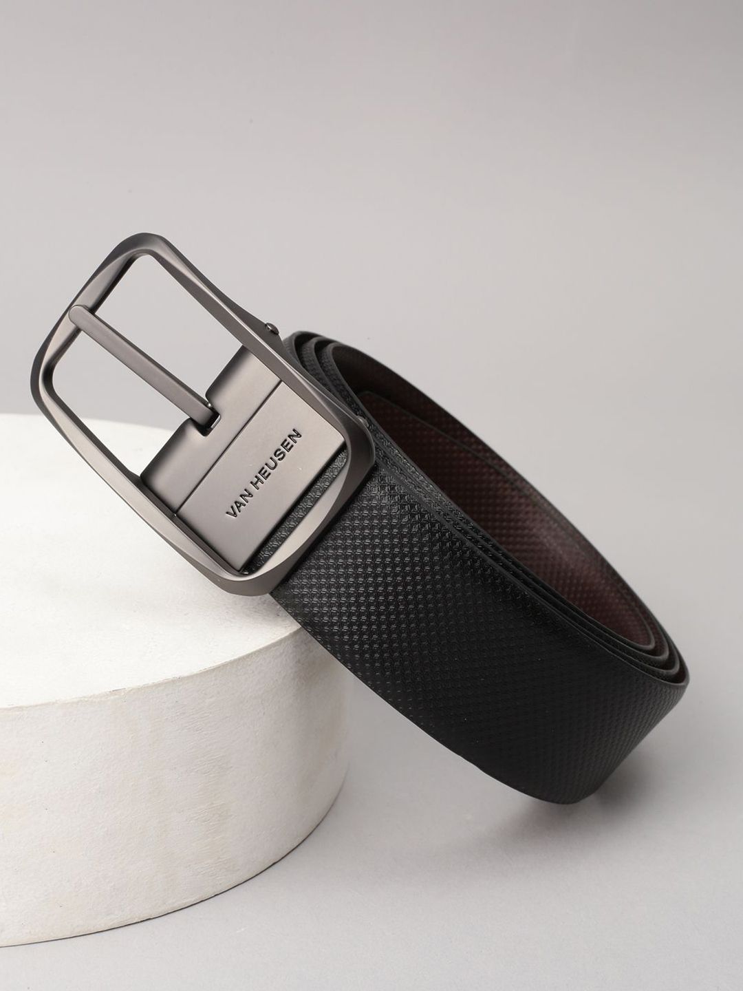 Van Heusen Men Textured Leather Formal Belt-picture-27