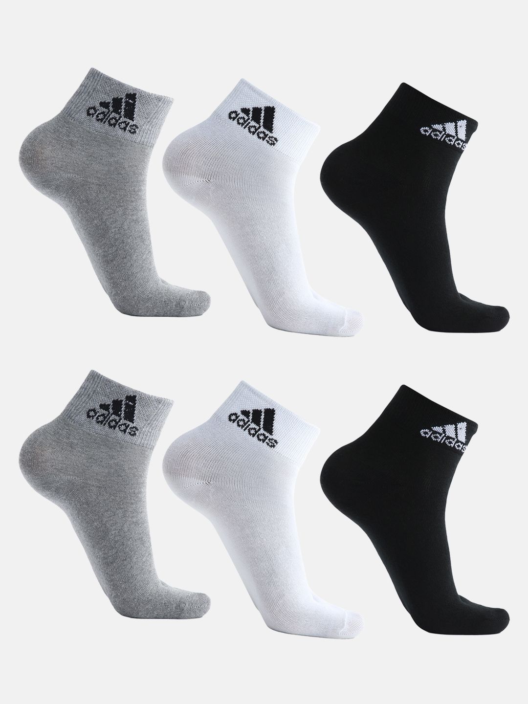ADIDAS Men Pack Of 6 Ankle Length Socks-image-25